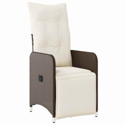 Ensemble de salle à manger pour jardin 3 pcs Marron polyrotin 564584564584