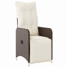 Ensemble de salle à manger pour jardin 3 pcs Marron polyrotin 564584564584