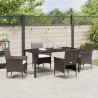 Ensemble de salle à manger pour jardin 5 pcs Marron polyrotin 564586564586