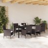 Ensemble de salle à manger pour jardin 7 pcs Marron polyrotin 564587564587
