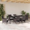 Ensemble de salle à manger pour jardin 7 pcs Marron polyrotin 564594564594