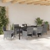 Ensemble de salle à manger pour jardin 7 pcs Gris polyrotin 564598564598