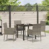 Ensemble de salle à manger pour jardin 5 pcs Gris polyrotin 564602564602