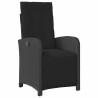 Ensemble de salle à manger pour jardin 3 pcs Noir polyrotin 564606564606