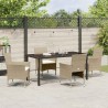 Ensemble de salle à manger pour jardin 5 pcs Beige polyrotin 564610564610