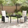 Ensemble de salle à manger pour jardin 3 pcs Noir polyrotin 564613564613