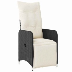 Ensemble de salle à manger pour jardin 3 pcs Noir polyrotin 564613564613