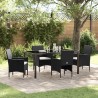 Ensemble de salle à manger pour jardin 5 pcs Noir polyrotin 564614564614