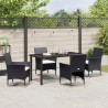 Ensemble de salle à manger pour jardin 5 pcs Noir polyrotin 564614564614