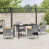 Ensemble de salle à manger pour jardin 5 pcs Gris polyrotin 564617564617