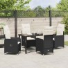 Ensemble de salle à manger pour jardin 5 pcs Noir polyrotin 564624564624