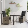Ensemble de salle à manger pour jardin 3 pcs Gris polyrotin 564625564625