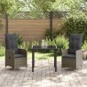 Ensemble de salle à manger pour jardin 3 pcs Gris polyrotin 564625564625