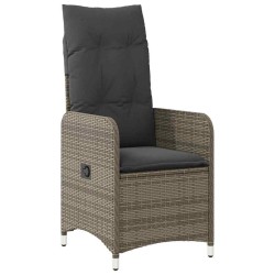 Ensemble de salle à manger pour jardin 3 pcs Gris polyrotin 564625564625