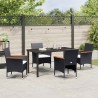 Ensemble de salle à manger pour jardin 5 pcs Noir polyrotin 564628564628