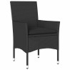 Ensemble de salle à manger pour jardin 5 pcs Noir polyrotin 564635564635