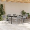 Ensemble de salle à manger pour jardin 7 pcs Gris polyrotin 564642564642