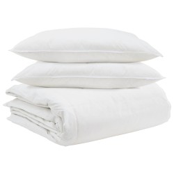 Ensemble de Duvet avec oreiller 3 pcs Blanc Plume de canard 564643564643