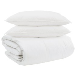 Ensemble de Duvet avec oreiller 3 pcs Blanc Plume de canard 564727564727
