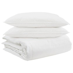 Ensemble de Duvet avec oreiller 3 pcs Blanc Plume de canard 564743564743