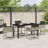 Ensemble de salle à manger pour jardin 5 pcs Gris clair 564766564766