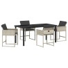 Ensemble de salle à manger pour jardin 5 pcs Gris clair 564767564767
