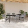 Ensemble de salle à manger pour jardin 7 pcs Gris polyrotin 564786564786