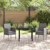 Ensemble de salle à manger pour jardin 3 pcs Gris polyrotin 564787564787