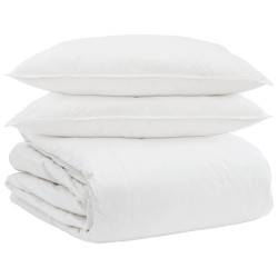 Ensemble de Duvet avec oreiller 3 pcs Blanc Plume de canard 564837564837
