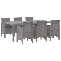 Ensemble de salle à manger pour jardin 7 pcs Gris clair 564872564872