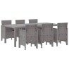 Ensemble de salle à manger pour jardin 7 pcs Gris clair 564872564872