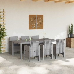 Ensemble de salle à manger pour jardin 7 pcs Gris clair 564872564872