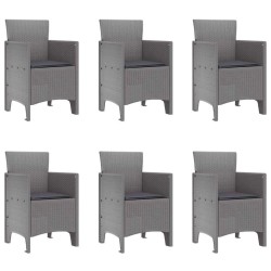 Ensemble de salle à manger pour jardin 7 pcs Gris clair 564872564872