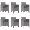 Ensemble de salle à manger pour jardin 7 pcs Gris clair 564872564872