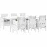 Ensemble de salle à manger pour jardin 7 pcs Blanc 564873564873