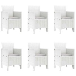 Ensemble de salle à manger pour jardin 7 pcs Blanc 564873564873