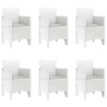 Ensemble de salle à manger pour jardin 7 pcs Blanc 564873564873