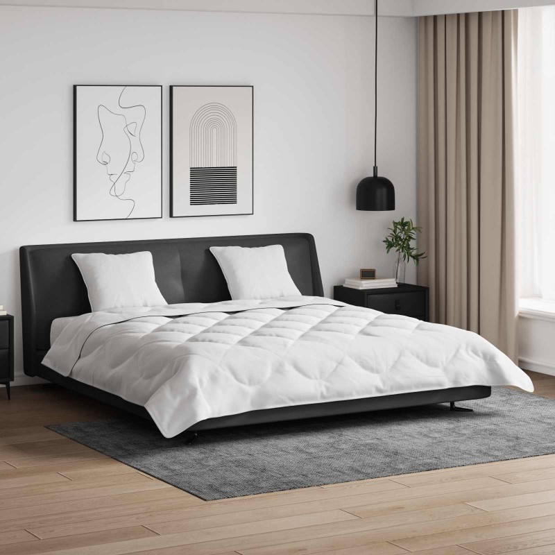 Duvet d'été simple avec oreiller 3 pcs Blanc Microfibre 564874564874