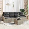 Ensemble de Canapés 5 pcs Gris clair et gris foncé polyrotin 564972564972