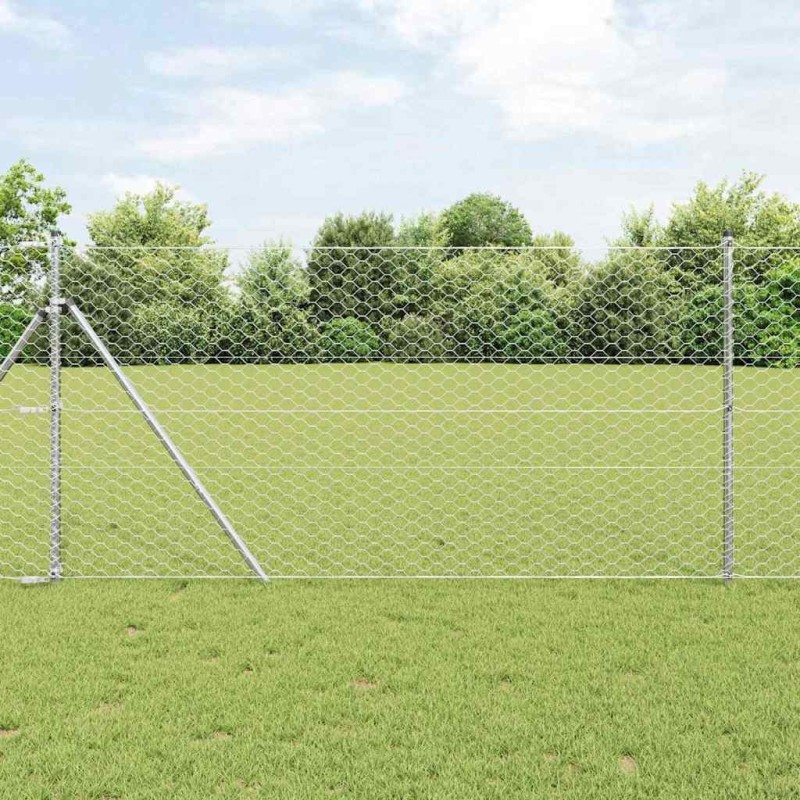Poteau de clôture. Argenté 50 x 1,2 m (maillage de 50 mm) Acier 565096565096