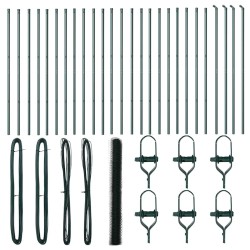 Poteau de clôture. Vert 50 x 1,5 m (maille 50 mm) Acier et PVC 565171565171