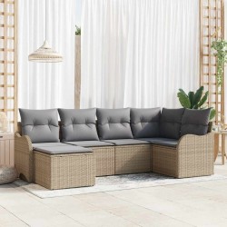 Ensemble de canapé de jardin 6 pcs beige et gris clair 565226565226