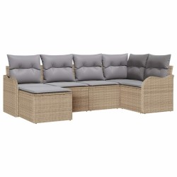 Ensemble de canapé de jardin 6 pcs beige et gris clair 565226565226