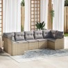 Ensemble de canapé de jardin 7 pcs beige et gris clair 565239565239