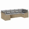Ensemble de canapé de jardin 7 pcs beige et gris clair 565239565239