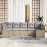 Ensemble de canapé de jardin 7 pcs beige et gris clair 565239565239