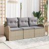 Ensemble de canapé de jardin 3 pcs beige et gris clair 565246565246