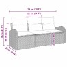 Ensemble de canapé de jardin 3 pcs Beige et blanc Poly rotin 565247565247