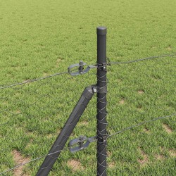 Poteau de clôture. Gris 10 x 0,8 m (maillage de 36 mm) 565326565326