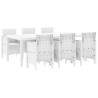 Ensemble de salle à manger pour jardin 7 pcs Blanc 565335565335